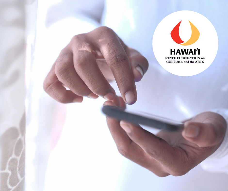 Hands holding smartphone. SFCA logo in top right corner.