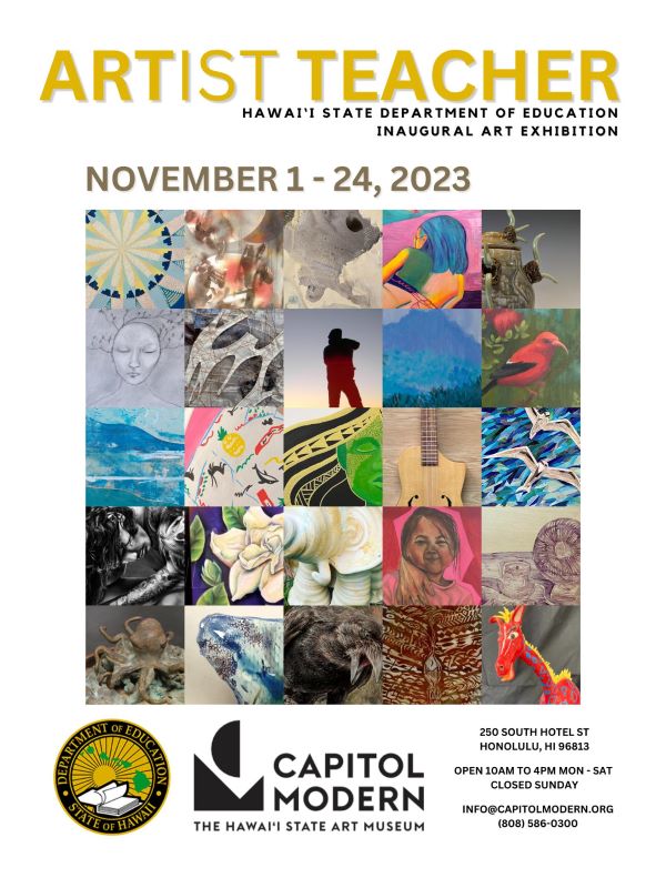 artist teacher exhibit poster