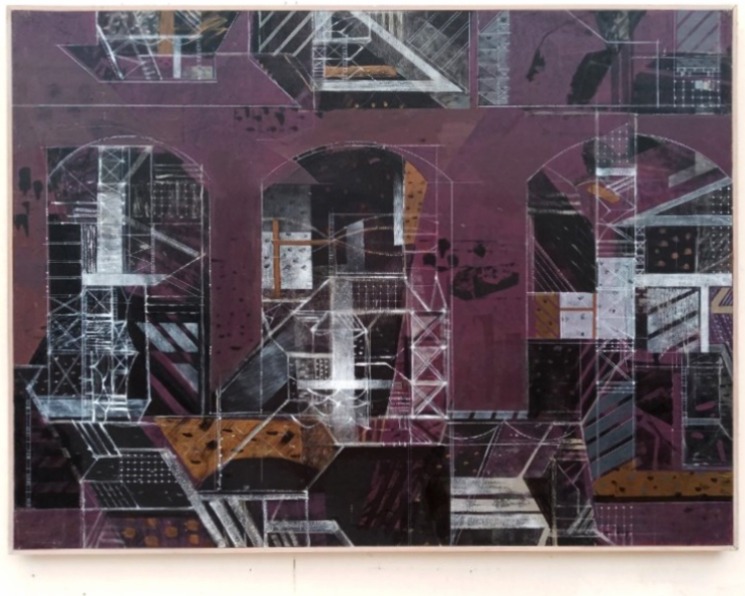 Abstract painting by Clifford Tanaka